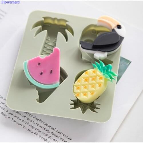 Cool Summar Fruit Series Fondant Cake Silicone Mold DIY Chocolate Biscuit Mold Cookie Stencil Baking Tools Handemade Soap Mold