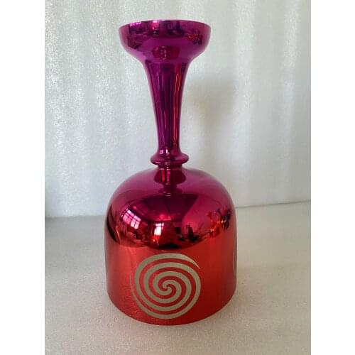 4th octave C note mixed shinny color chalice with engraving 432Hz for meditation size about 6.5"