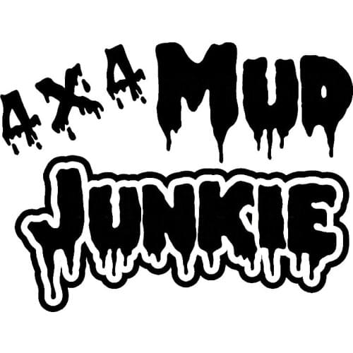 4X4 Mud Addict Funny Decal Car Styling Sticker Motorcycle Sticker Pvc Motorcycle Car Decal Sticker, Black/white, 14cm * 11cm