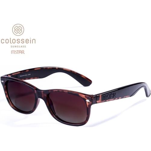 COLOSSEIN MSTAR Sunglasses For Women Polarized Fashion Sun Glasses Men Square Brown Black Eyewear UV400 oculos de sol feminino