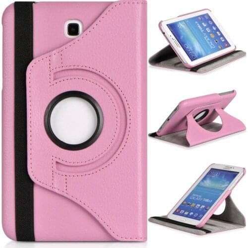 Tab3 7.0inch P3200 Case Cover For Samsung Galaxy Tab 3 7" SM-T210 T211 P3200 P3210 Case 360 Rotation Flip Pu Leather Funda Glass