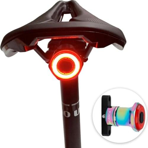 Bicycle Intelligent Sensor Brake Lights Cycling Taillight USB Charging MTB Road Waterproof Rear Bike HeadLight Flashlight