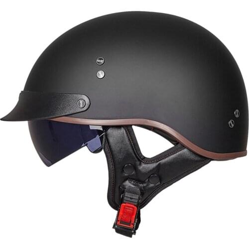 SOMAN Casco Moto Vintage Retro Open Face Motorcycle Helmet Men Motorbike Scooter Racing Riding Helmet Motorcycle Accessories