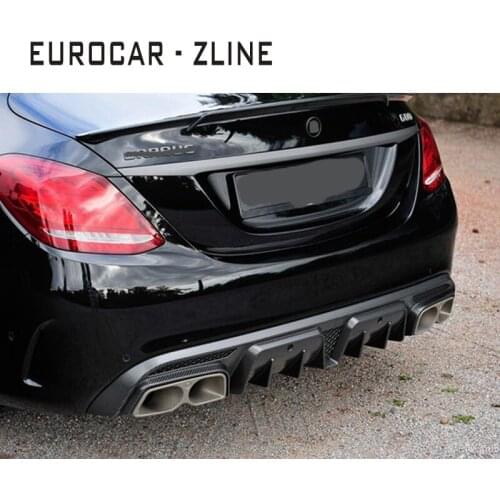2014 year up Carbon fiber b style MB C-CLASS W205 C63 C63S rear diffuser