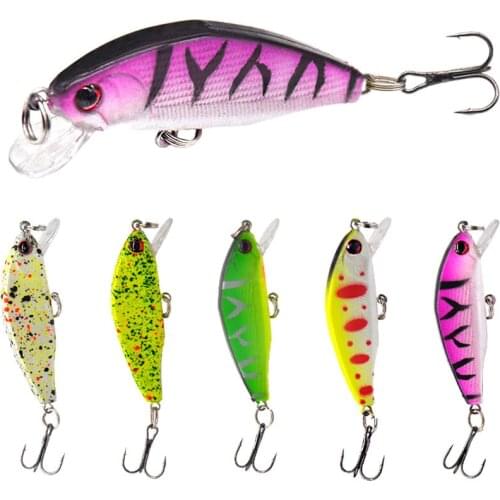 1Pcs Sinking Minnow Fishing Lure 5cm 3.5g 3D Eyes Artificial Plastic Hard Bait Wobblers Crankbait Pike Bass Fishing Tackle