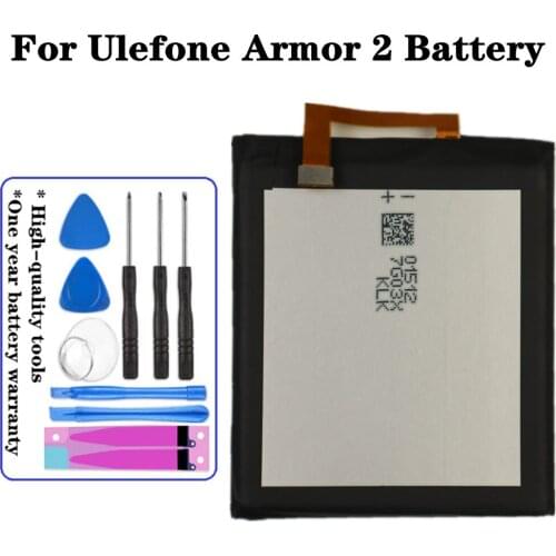 100% Original Armor 2 Battery For Ulefone armor 2 Replacement Mobile Phone Bateria 4700mAh 5.0inch Helio P25 Battery + Tools