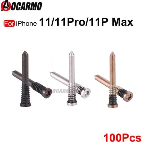 100Pcs/Lot Pentagram Bottom Screws Door Housing Screw For iPhone 11 Pro Max Replacement Parts