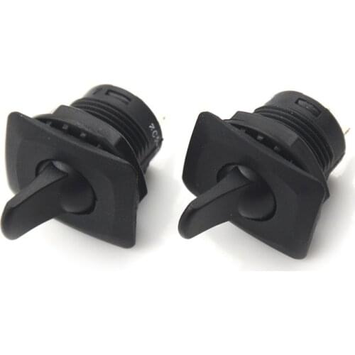 2Pcs SCI R13-402 ON-ON 3Pin 2Position Maintained Round Toggle Switch SPDT Panel Mount Black Wholesale