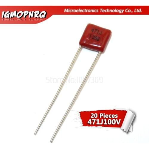 20PCS 100V471J 470PF Pitch 5MM 100V 471 igmopnrq CBB Polypropylene film capacitor new