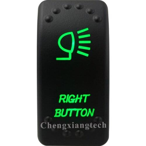 5 PINS ON OFF 12V 24V Waterproof Car Boat Marine Bus Truck Green LED Light Rocker Switch Right Button FOR ARB CARLING NARVA 4x4
