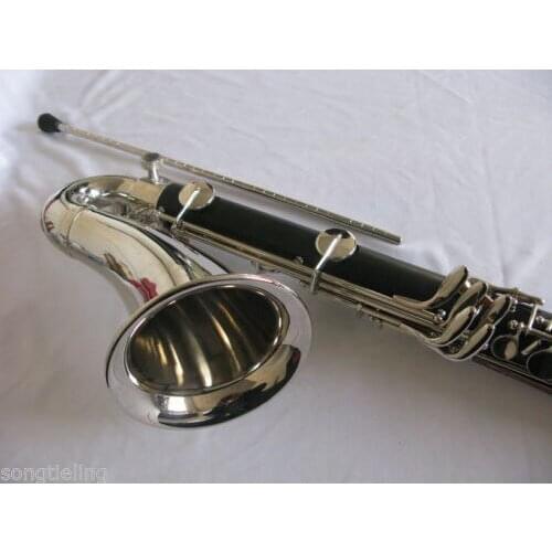 Nice bass clarinet Bb keys ebonited body, Nickel plated,great tone AC-132