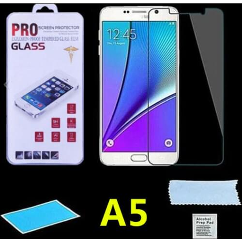 Free shipping 1000PCS Premium 0.3mm 2.5D Ultra Thin Tempered Glass Screen Protector Film for Samsung Galaxy A5 A5000