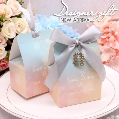 Paper Gift Box Wedding Candy Boxes with ribbion DIY Party Paper Boxes for Packaging 30pcs/lot Chocolate Gift Box For Baby Shower