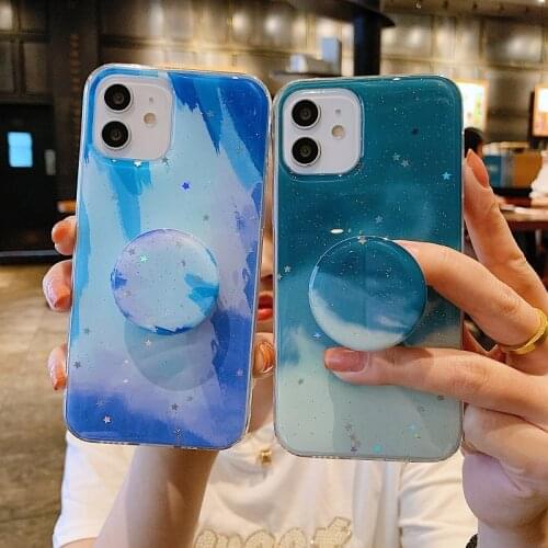 WaterColor Phone Case For Vivo S7 V20 Y70 V19 Y20 S Y20s Y91 Y95 Y9s V17 Y50 Y30 Y7s Y17 Y3 V15 SE iQOO Neo Stand Cover