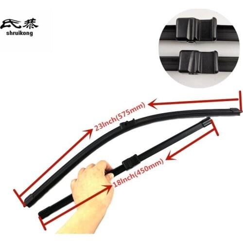 Free shipping 2pcs/lot SG-003 Wiper blades for 2005-2016 Alfa Romeo 159 23"+18" fit side pin type wiper arms only