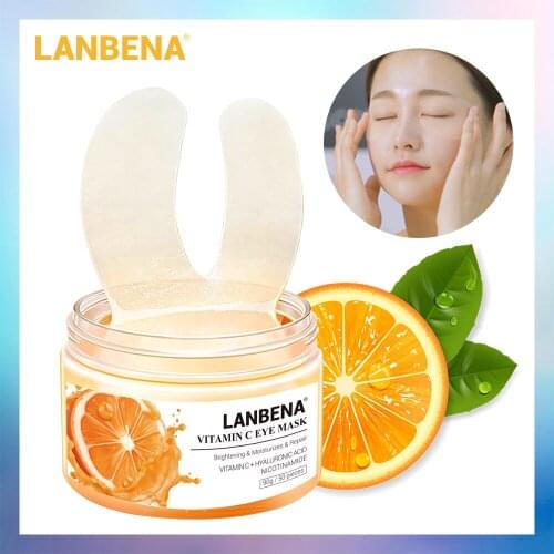 Lanbena Vitamin C Mask Patches Serum Remove Bag Under Eye Lines Labena Improve Dark Circle Eyebag Firming Lifting Repair Lambena