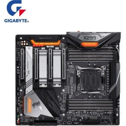For Gigabyte GA X299 AORUS MASTER Motherboard LGA 2066 For Intel X299 Used Desktop Mainboard M.2 NVMe SATA3 PCI-E X16 3.0