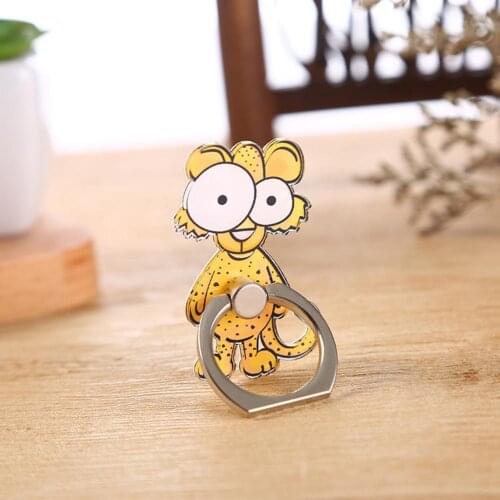 Mobile Phone Holders Cartoon Monkey Giraffe Mobile Phone Finger Ring Mount Holder Grip Kickstand Mobile Phone Accessories 2021