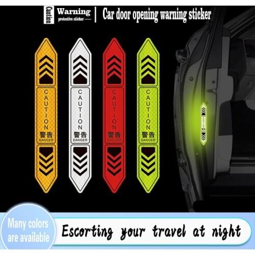 Night Reflective Car Door Warning Stickers Personalized Decorative Stickers Body Reflective Car Stickers Tuning Accessories