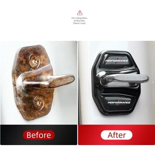 4pcs New Stainless Steel Auto Door Lock Sheel Car Decal Body Styling Emblem Sticker for G30 G38 E70 E71 F15 F16 F45 G01 G08 G20