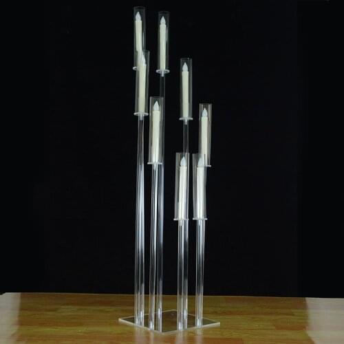 New Acrylic Candelabra 8 heads candle holder for wedding and event decoration