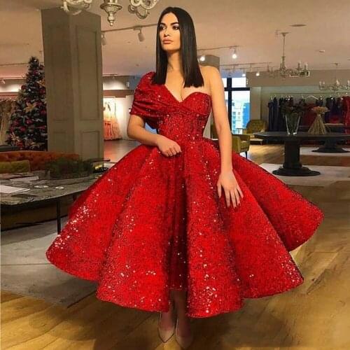 Charming Prom Dresses Pleat Sweetheart One-Shoulder Zipper A-Line Gowns Novia Do 2021 New Party Luxury Red