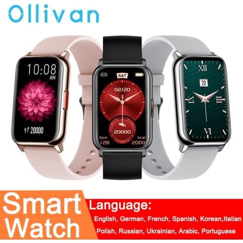 Ollivan H76 Smart Watch Fashion Smart Bracelet Blood Pressure Heart Rate Monitor IP68 Waterproof Women Men Watch Fitness Tracker