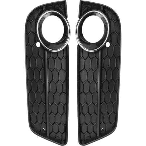 A Pair Front Bumper Fog Light Lamp Racing Honeycomb Hex Mesh Grille Grill Cover for A5 for Coupe/Sportback 2008-11 Cabriole