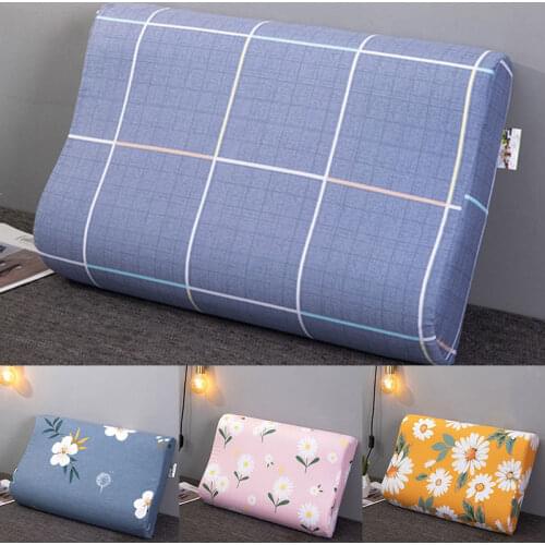 1pc 60X40cm Memory Foam Pillow Fiber Slow Rebound Pillows Massager Orthopedic Latex Neck Pillow Cervical Health Care Plaidcolors