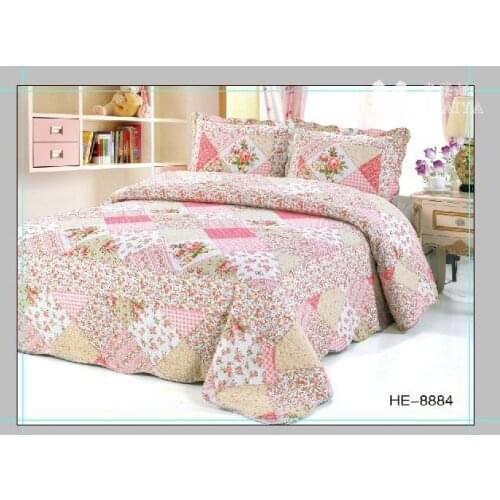 QUILT trade boutique three-piece bed cover air conditioning is cotton printing bedding