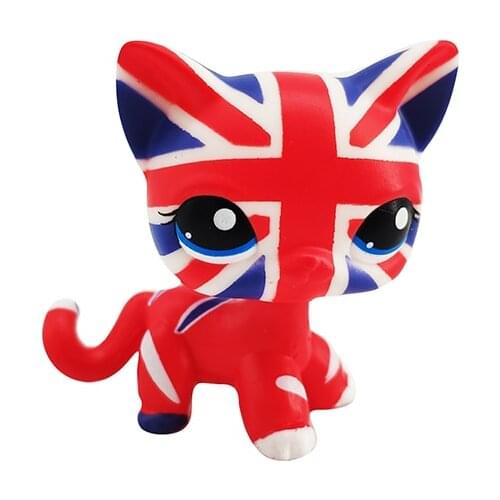 Rare Lps Pet Shop Toy DobermanCockerSpaniel PinkDog Black Short Hair Cat Collection Action Standing Role Playin ChildrensGift