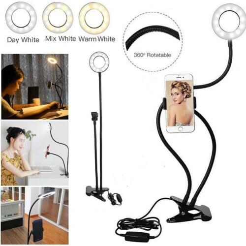 Fill Light USB Interface Adjustable Alloy LED Selfie Ring Lamp for Live
