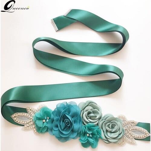 Rose Flower Bridal Belt Pearl Bride Wedding Dress Sash Party Bridesmaid Girdle Cummerbund Waistband