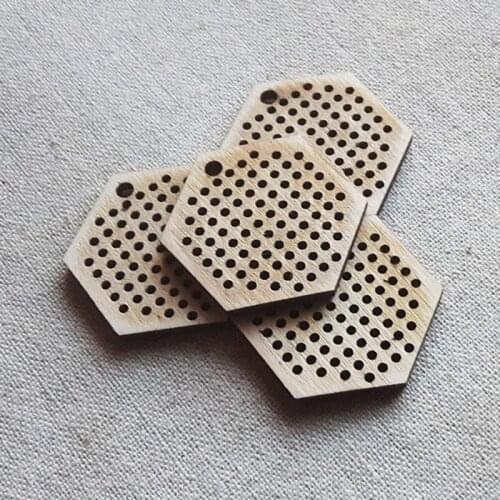 DIY sewing wood key ring making jewellery pendants 50mm