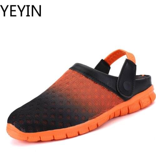 Unisex Summer Beach Sandals Mixed Colors Super Light Large Size 36-46 Men Shoes Orange Green Blue Black khaki Male Flat Footwear