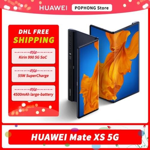 DHL Free Shipping HUAWEI Mate Xs 5G MobilePhone Folded Screen Kirin 990 5G SoC Android 10 55W SuperCharge