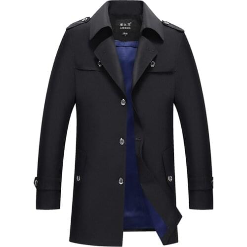 Trench Coat For Men Uniform Military Uniform Jacket Men Winter Coat Autumn windbreakers Single Breasted Brand Trench Clothing