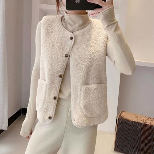 Woman Jacket Vest Womens Spring and Autumn Cardigan Womens Vest Baggy Coat Womens Chaleco Mujer