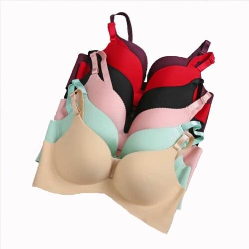 Hot Sale Sexy Ladies Deep V Wire Free Seamless Bra Gather Adjustable Womens Bra Underwear Push Up Bras Intimates Lingerie