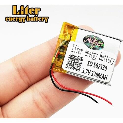 1/2/4Pcs 3.7V 370mAh 502530 Lithium Polymer Li-Po Rechargeable Battery For DIY Mp3 MP4 MP5 GPS bluetooth headphone headset