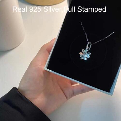 100% Authentic 925 Silver Luckey Dangles Four Leaf Clover Bracelets Beads Fits Original Bangles Meaningful Jewerly Gifts