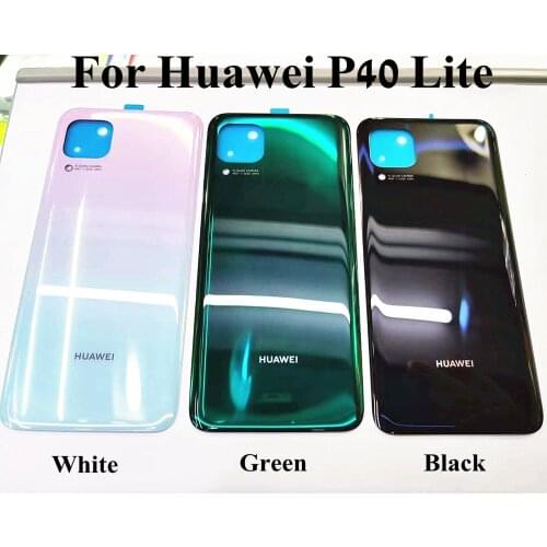 100% Original Back Battery cover For Huawei P40lite P40 Lite Case Rear Housing Door With Back Camera Glass lens