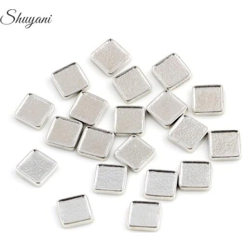 100pcs/lot Free Shipping 10*10mm Square Shape Charms Cabochon Stickers Floating Locket Charms for Living Memory Locket