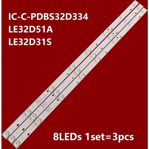 3pieces/lot 8lamps 3v for LE32D51A LE32D31S led backlight strip for 0Y315D08-ZC14F-02 IC-C-PDBS32D334