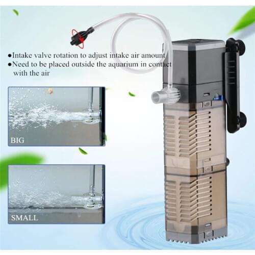 3 in 1 Multifunction Aquarium Filter Air Pump Submersible Fish Tank Aquarium Pump Oxygen Pump Micro Water Pump 220V 25W 1500L/h