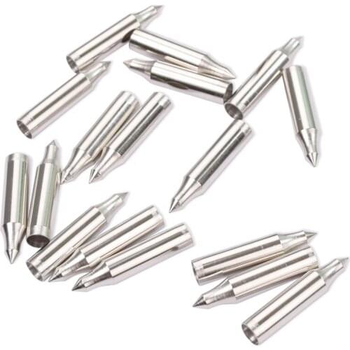 30PCS ID8mm Steel Glue-on Point 3D Target Practice Archery Tips 85 grain