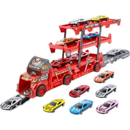 Car Transporter Carrier Truck Toy Three-layer Deformed Truck Carrier Childrens Toy Car Gift for Birthday Christmas