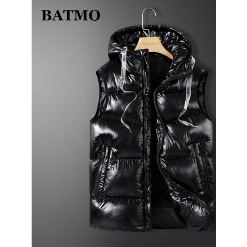 BATMO 2020 New arrival Men Winter Warm USB Heating Jackets Smart Thermostat Hooded Heated Clothing Waterproof Warm Jackets 055