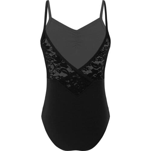 Children Ballerina Costumes Kids Lace Splice Turnpakje Dance Bodysuit Gymnastics Ballet Leotard for Girls Ballet Tutu Dancerwear