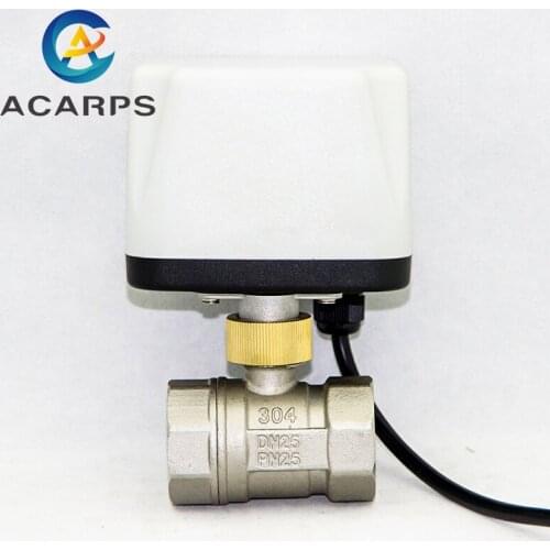 1/2" 3/4" 1" Electric Stainless Steel Ball Valve Three Wires one Control Stainless Steel Motorized Ball Valve AC220V